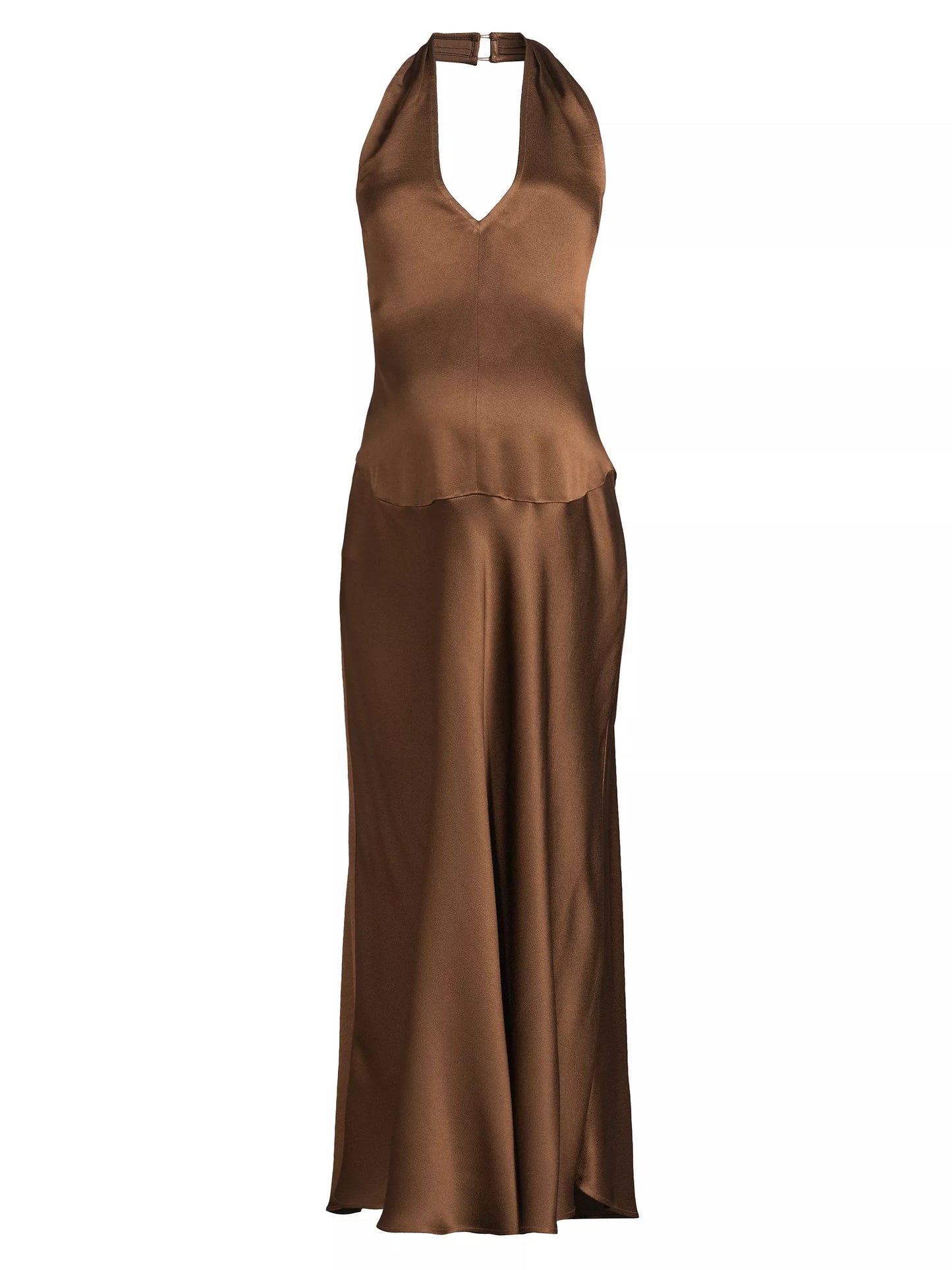Giselle Satin Halter Dress