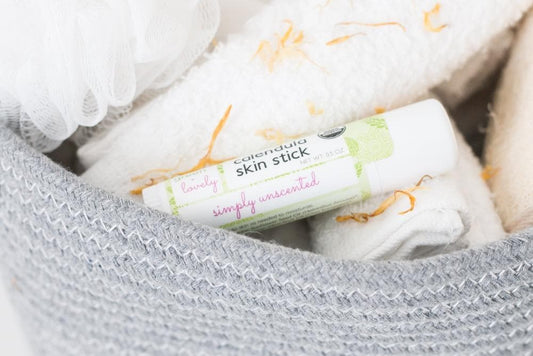 Simply Unscented Calendula Skin Stick - Organic Lotion Stick - Travel Size