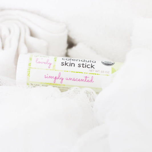 Simply Unscented Calendula Skin Stick - Organic Lotion Stick - Travel Size