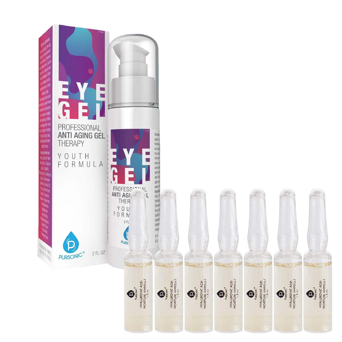 Set de ampollas y gel para ojos Pursonic Ultimate Skincare
