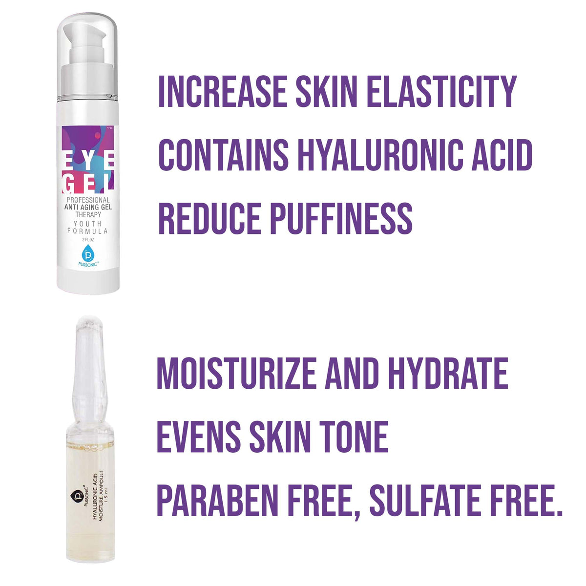 Set de ampollas y gel para ojos Pursonic Ultimate Skincare