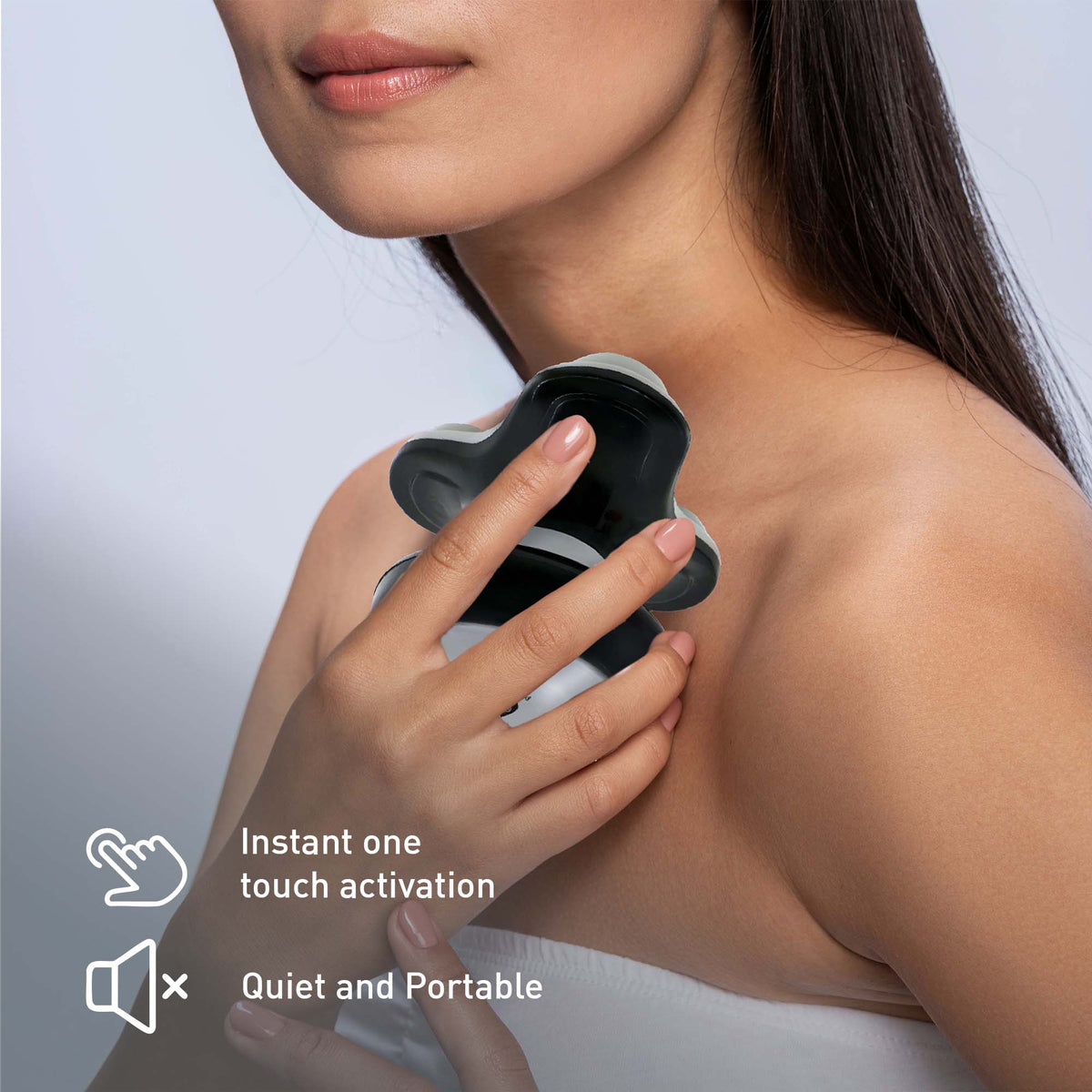 Paquete de relajación corporal total Pursonic: masajeador deportivo eléctrico de mano + dispositivo de estiramiento de espalda