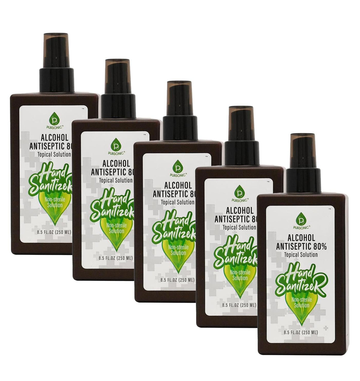 Desinfectante de manos humectante Pursonic con 80 % de alcohol (8 oz)