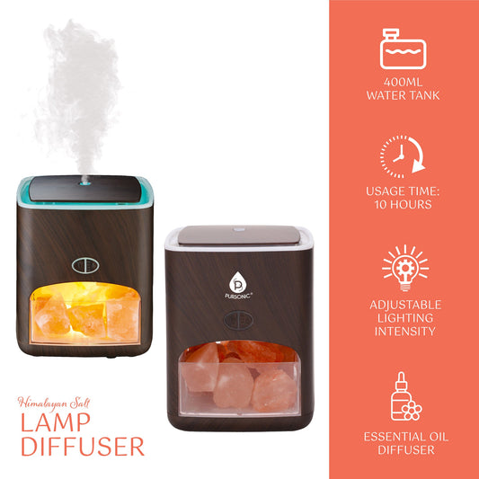 Himalayan Salt Lamp Diffuser - 3-in-1 Wellness Device