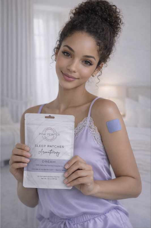 Natural Sleep Patch with Lavender Vanilla Scent – Slow-Release Melatonin + Botanicals for Restful, Grogginess-Free Sleep (30pc)
