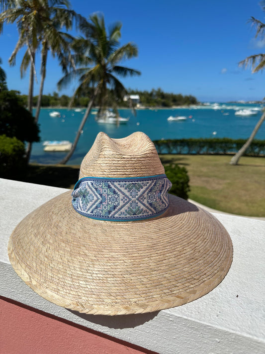 Vintage Embroidered Azure Ribbon - Short