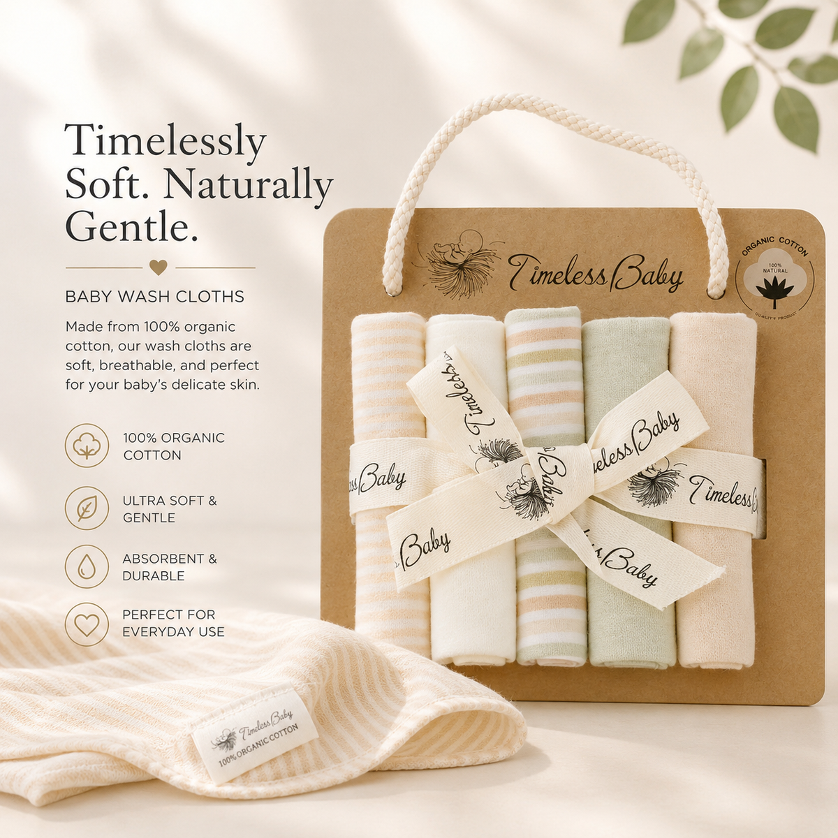Lingettes lavables pour bébés