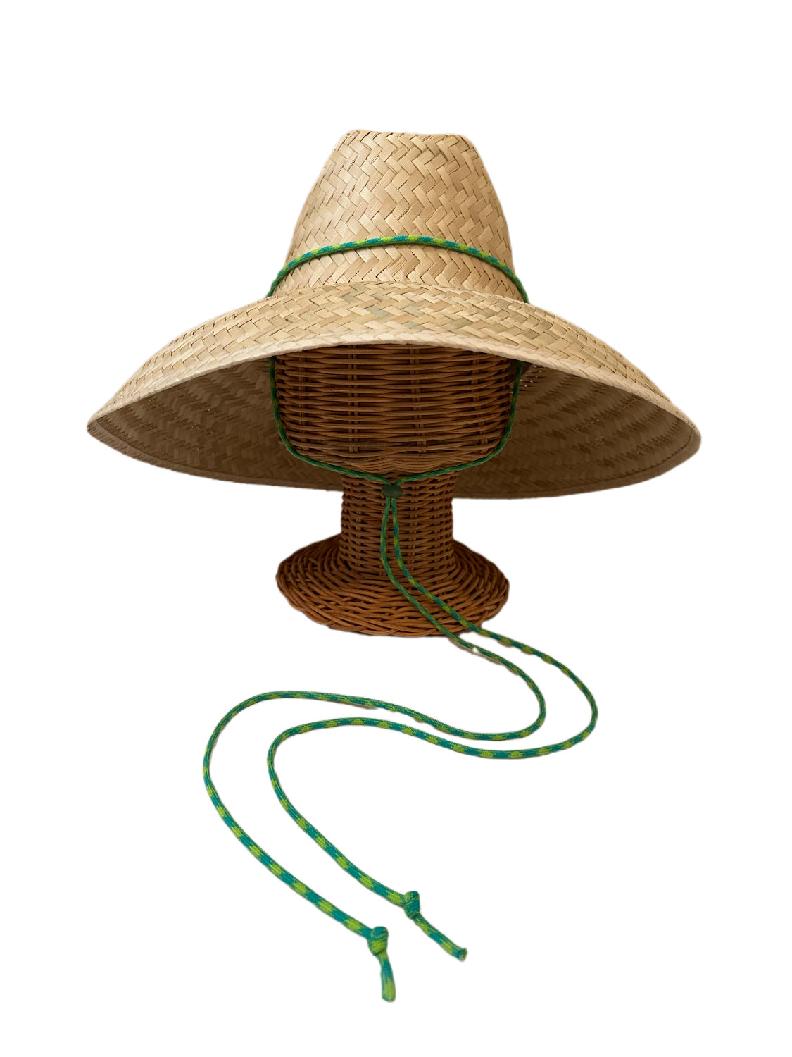 Begonia Sun Hat - Thin Lime Green Lanyard with Jade Toggle