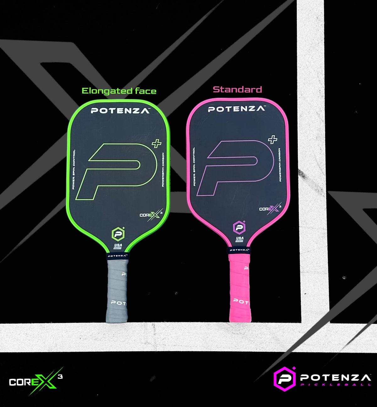 P+ PowerSpin Carbon COREx3 (rosa neón, cara alargada)