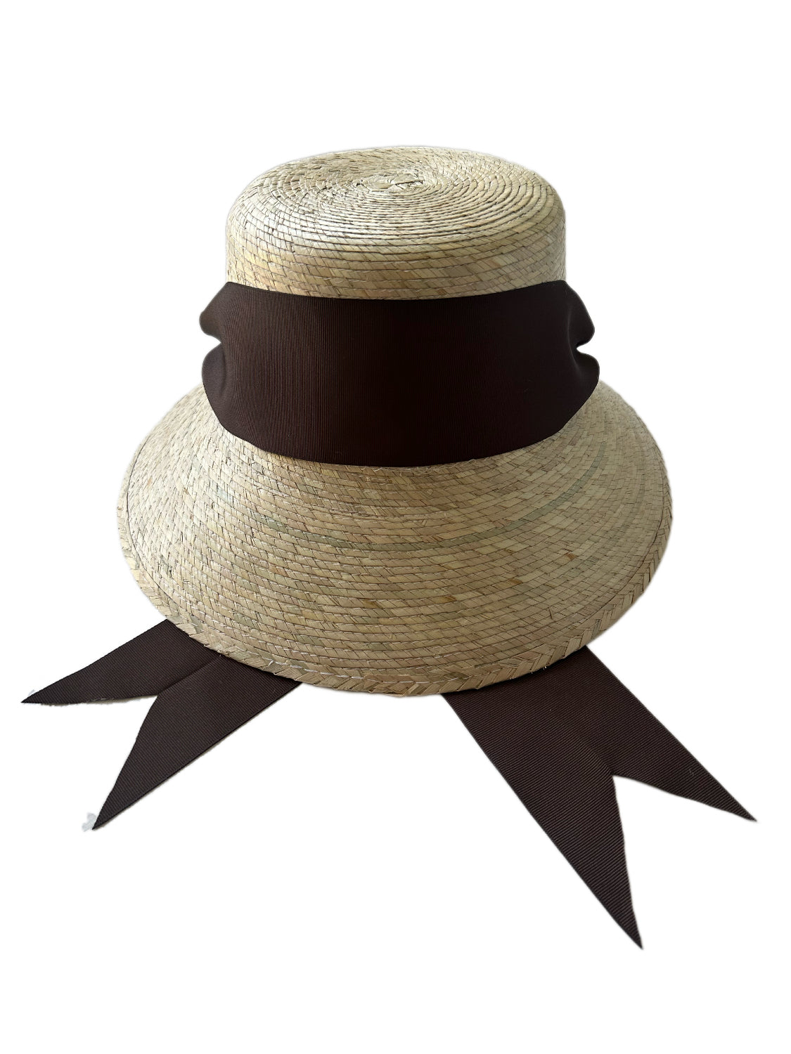 Clematis Bucket Hat - Chocolate Brown Wide & Short Grosgrain Ribbon