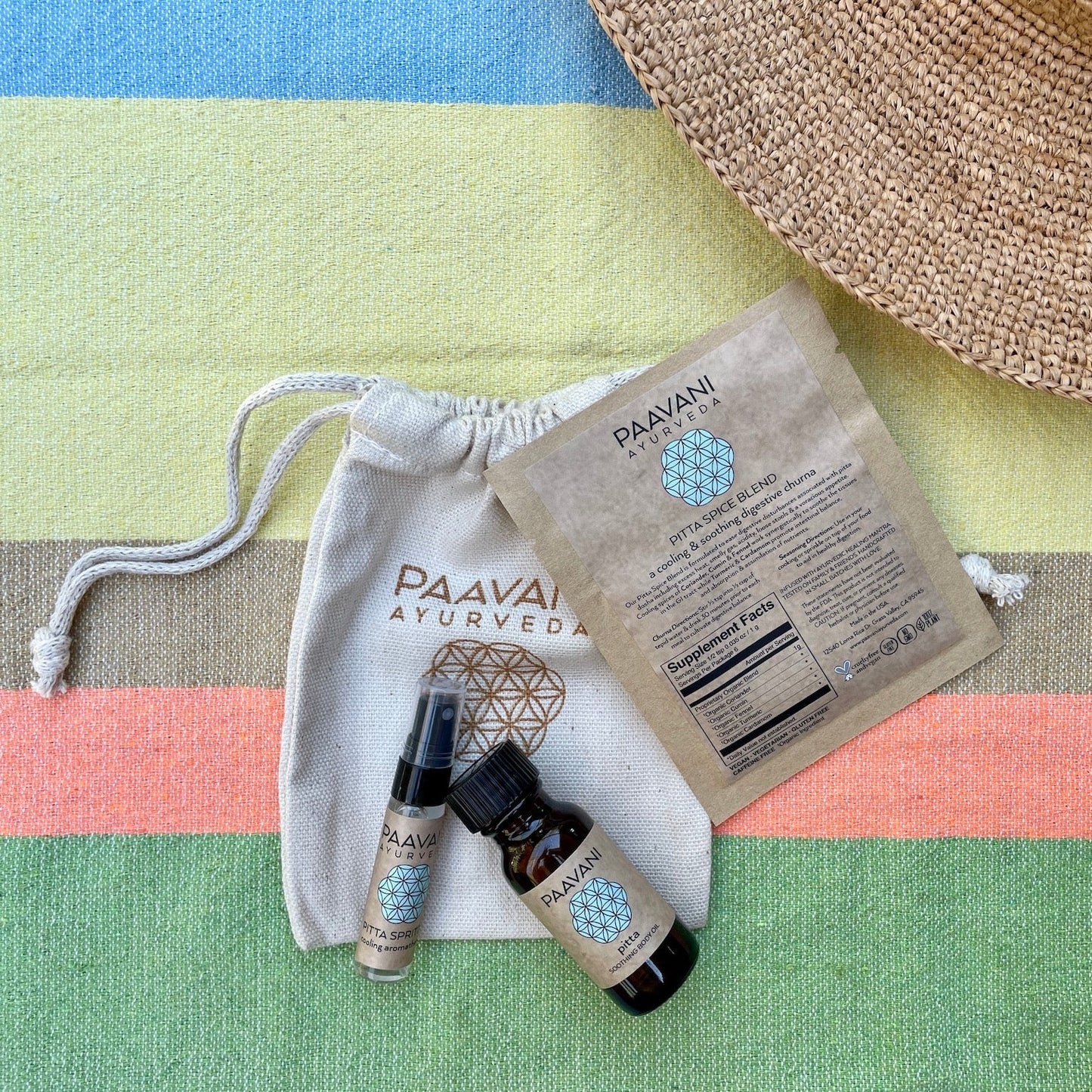 Kit de muestra de verano | Set ayurvédico para la temporada de Pitta