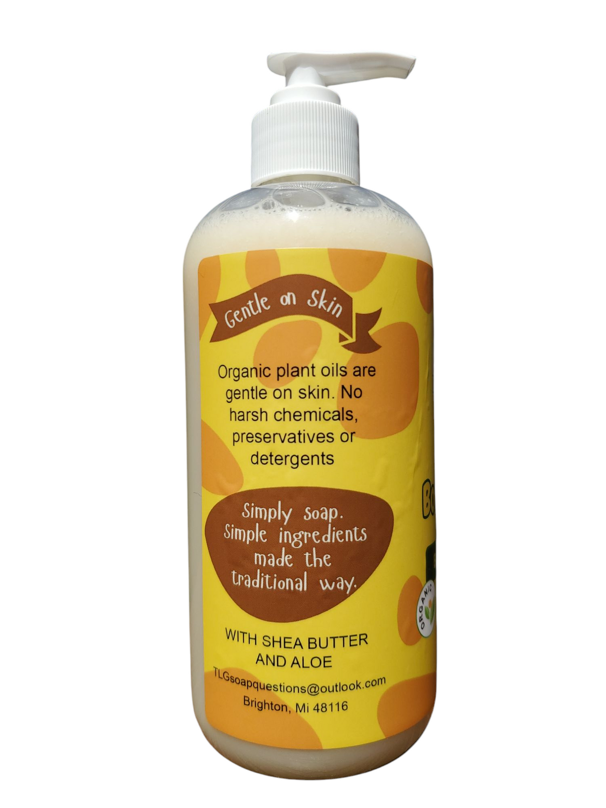Gel de baño orgánico sin perfume