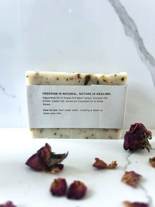 Geranium & Rose Tallow Soap Bar