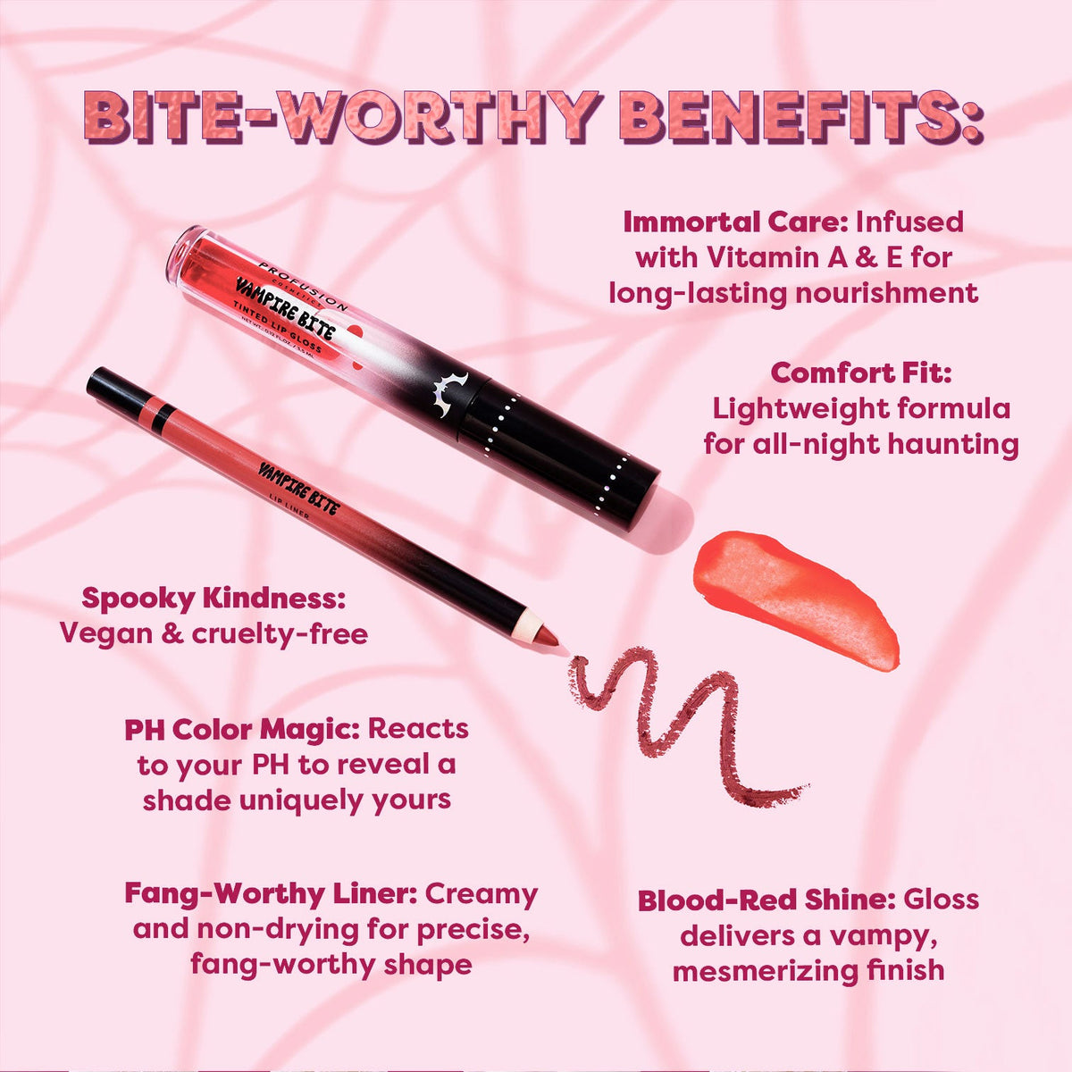 Monster Bash | Brillo labial y delineador de labios con color Vampire Bite