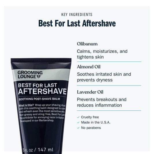 Grooming Lounge Best For Last Aftershave - Best Post Shave Lotion For Men