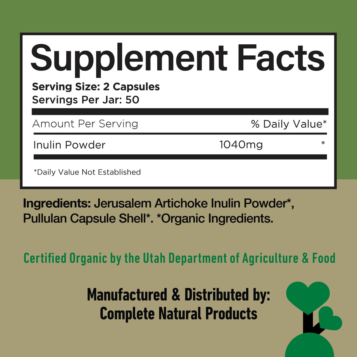 Organic Inulin Capsules