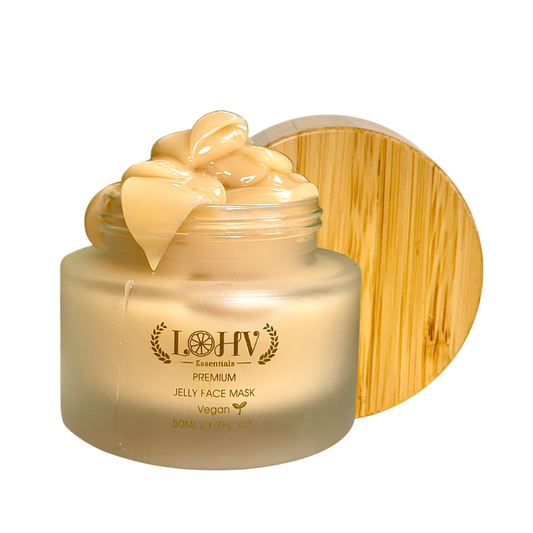 PREMIUM 100% VEGAN Rejuvenating Exfoliant JELLY FACE MASK With Retinol + Turmeric + Aloe Vera + Lactic acid + Rosemary Leaf