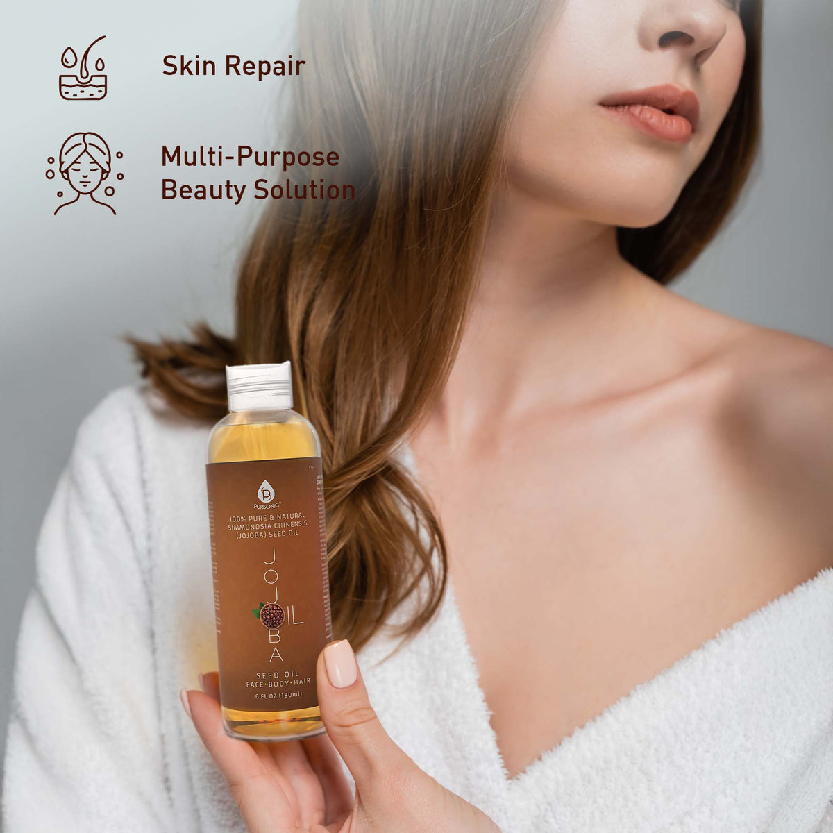 Aceite de jojoba dorado 100% puro y natural, 6 oz