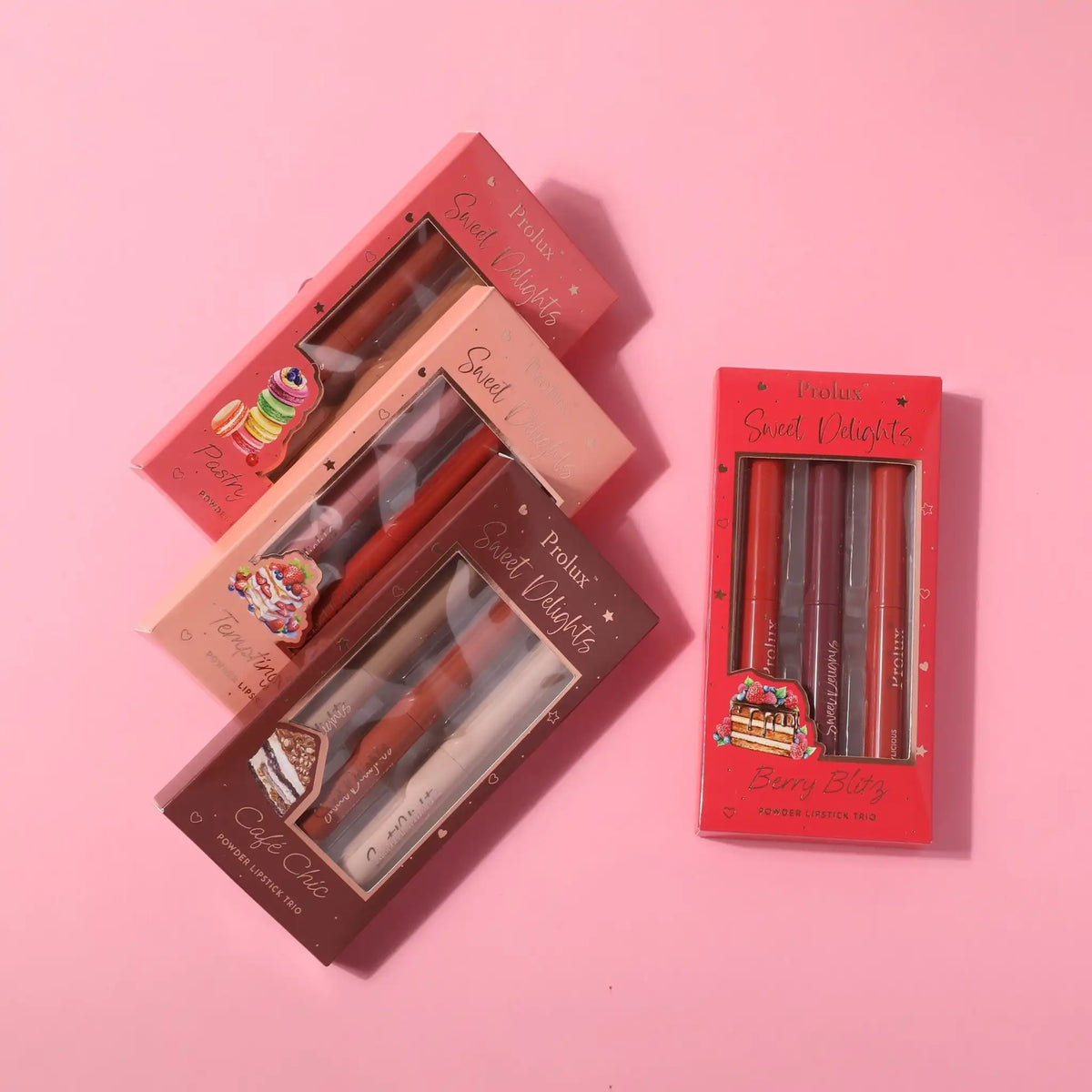 Sweet Delights - Trío de labiales en polvo