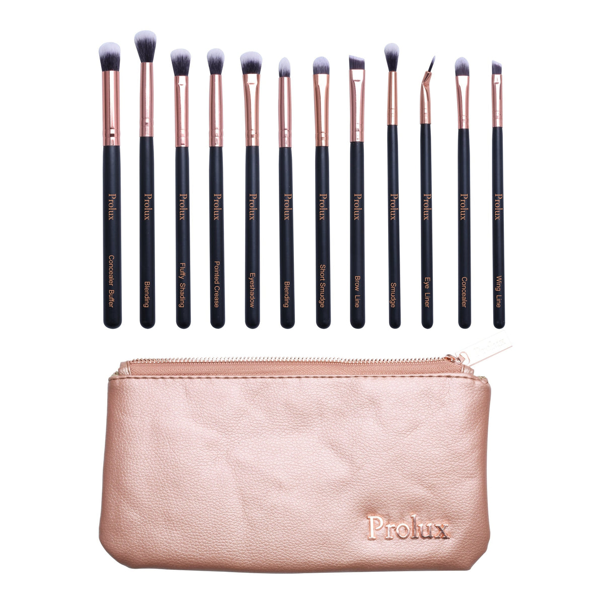 Juego de 12 pinceles de maquillaje de ojos de lujo