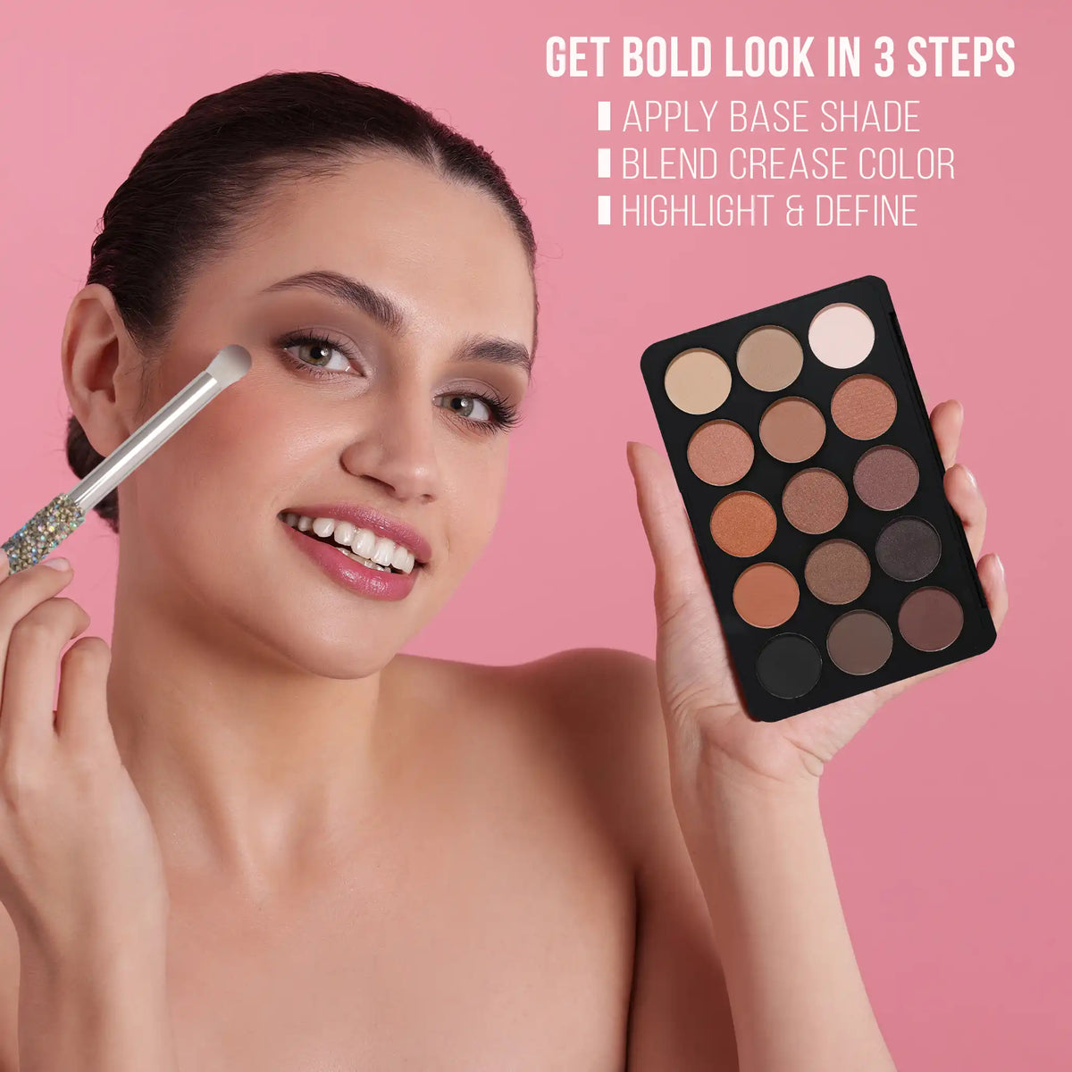 Paleta de sombras de ojos Prolux de 15 tonos