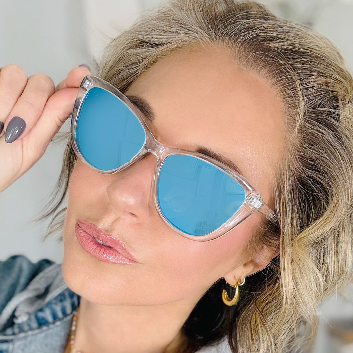 Kara Mirrored Blue