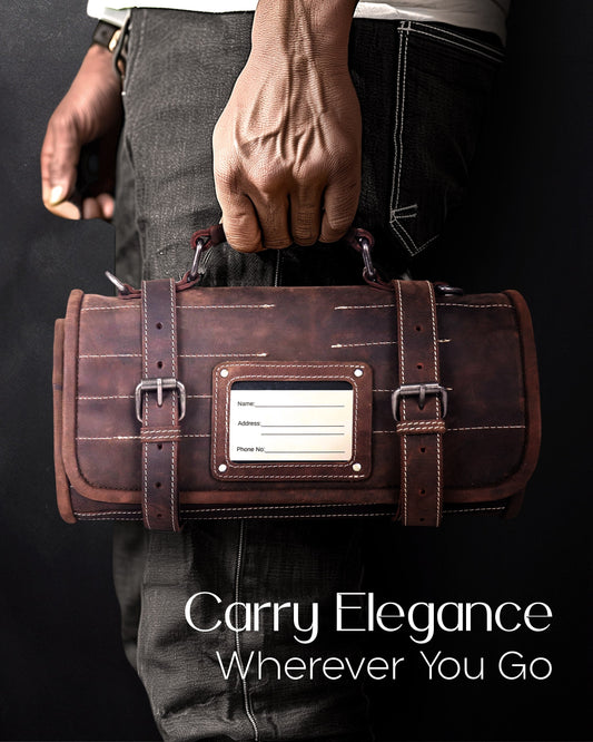 Sac à couteaux en cuir