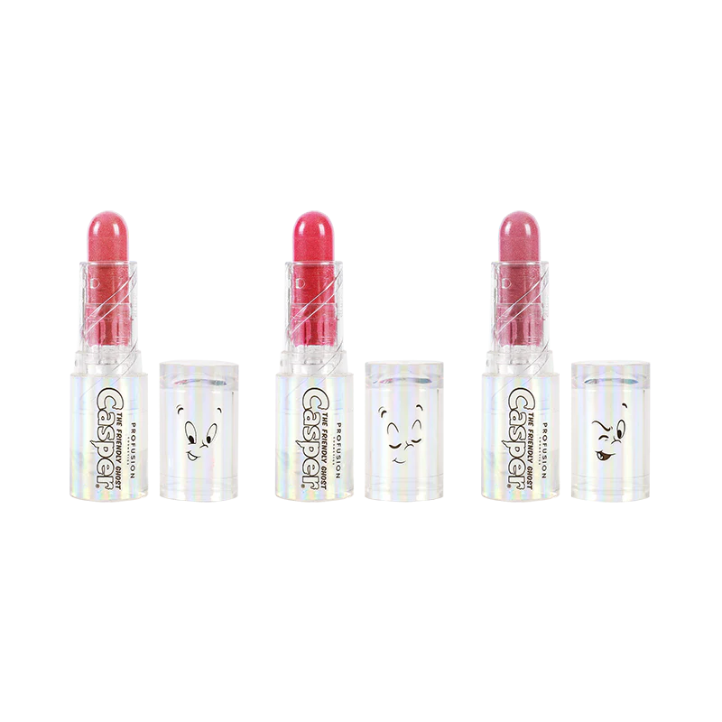 Casper, el Fantasma Amistoso | Set de 3 bálsamos labiales y para mejillas "El Viaje Fantasmal"