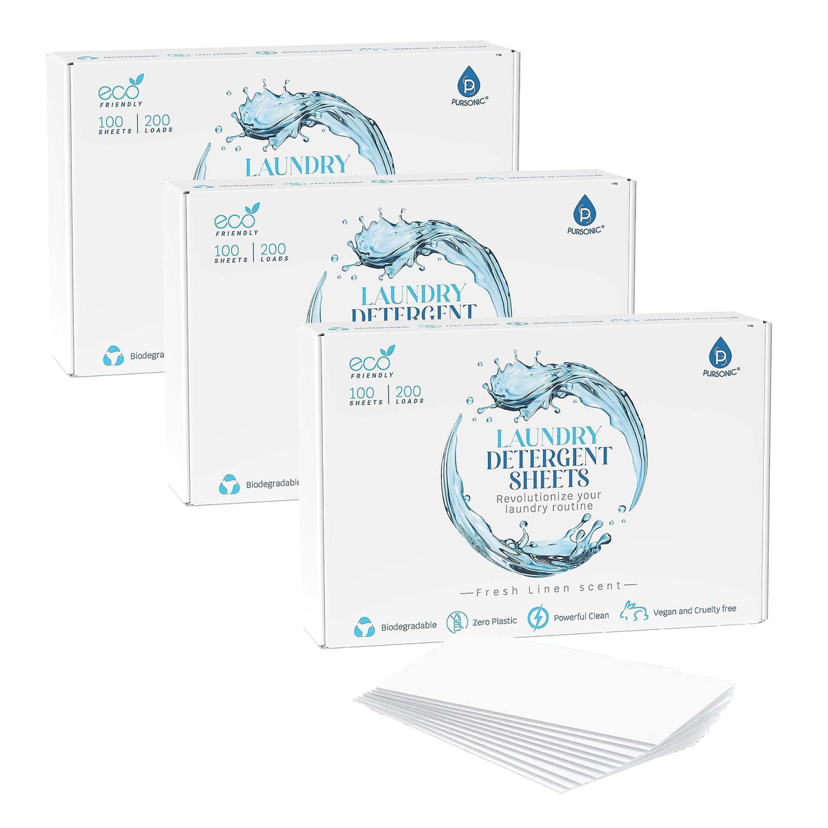 Toallitas de detergente natural para ropa, ecológicas y con aroma a lino fresco