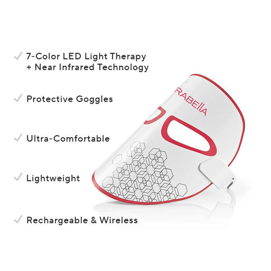 Máscara facial de fototerapia LED de 7 colores con infrarrojo cercano