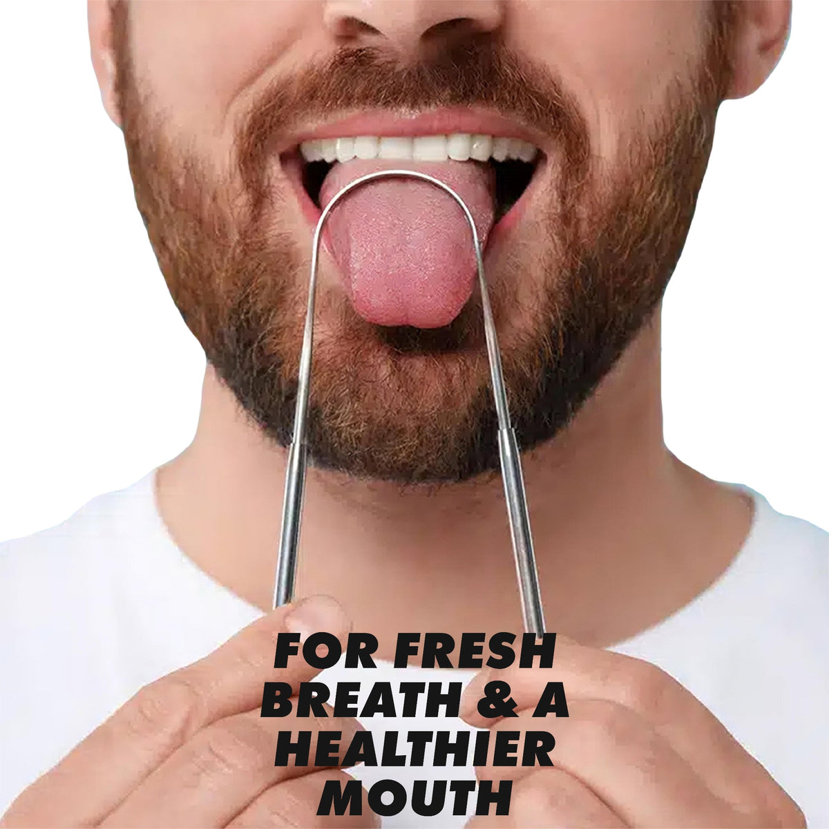 Raspador de lengua de acero inoxidable: para un aliento fresco y una boca más sana
