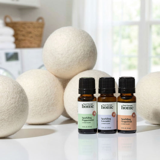 Wool Dryer Balls 6 Pack and Sparkling Laundry Blend 3 Pack