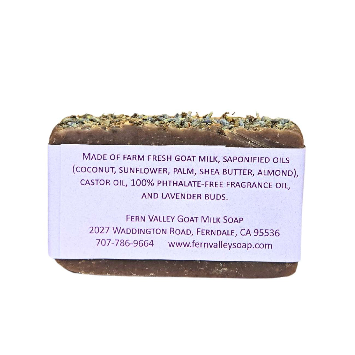 Jabón artesanal de leche de cabra | Hidratante de lavanda y ámbar negro