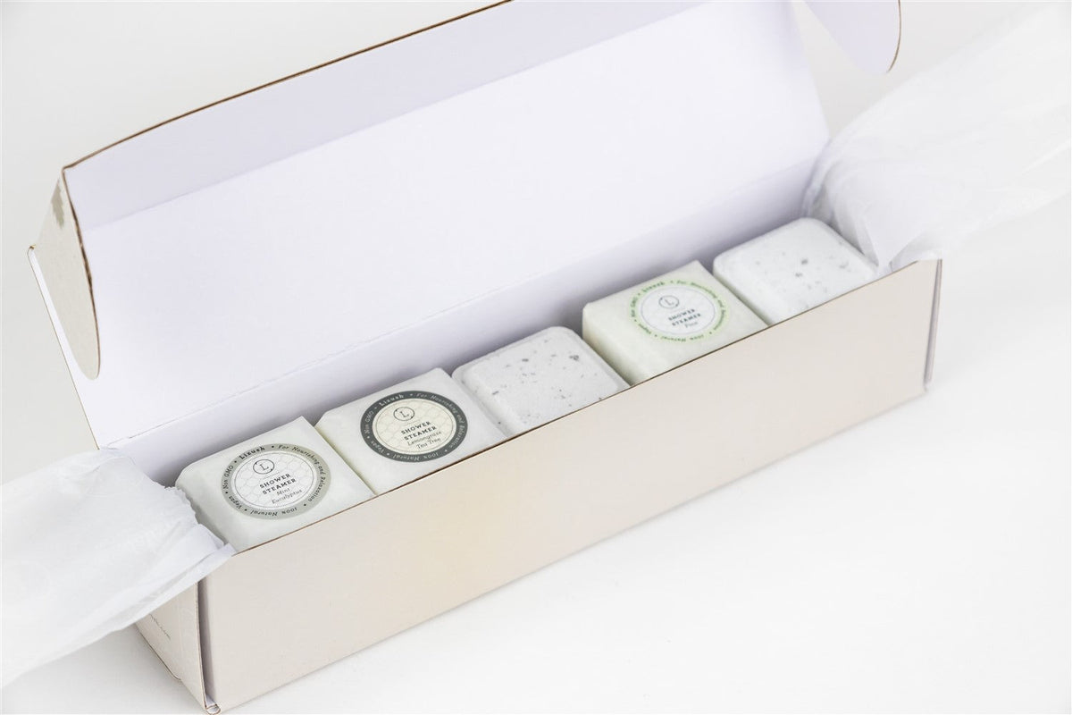 Vaporizador de ducha Earthy, caja de regalo refrescante para hombres y mujeres, juego de 5 vaporizadores de ducha
