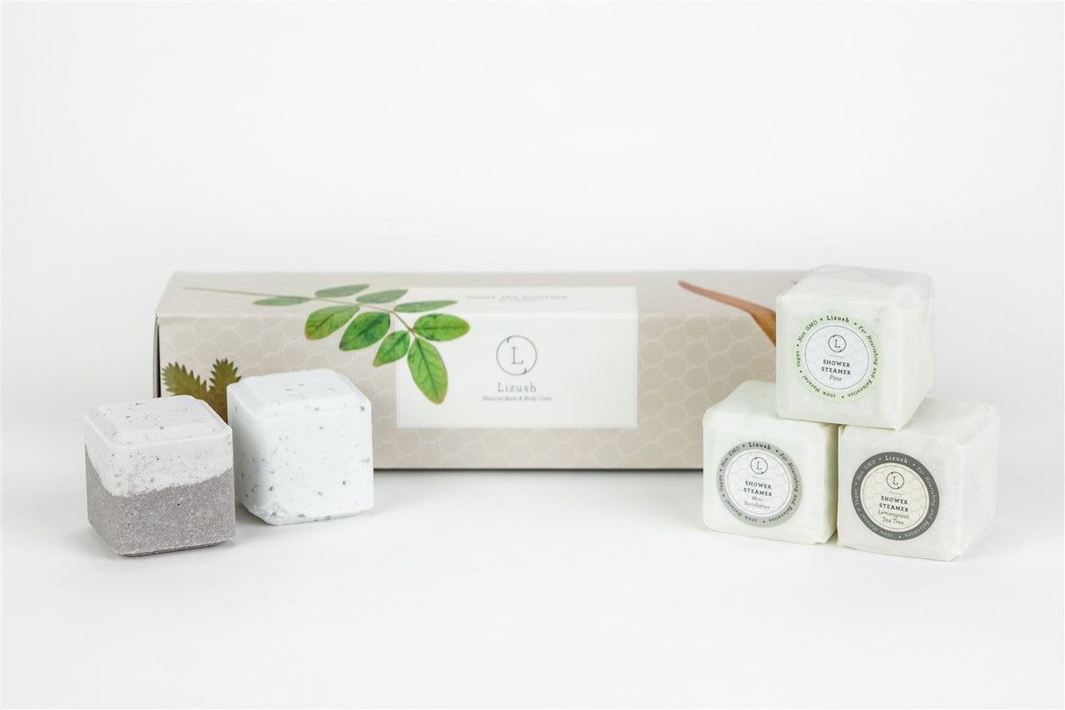 Vaporizador de ducha Earthy, caja de regalo refrescante para hombres y mujeres, juego de 5 vaporizadores de ducha