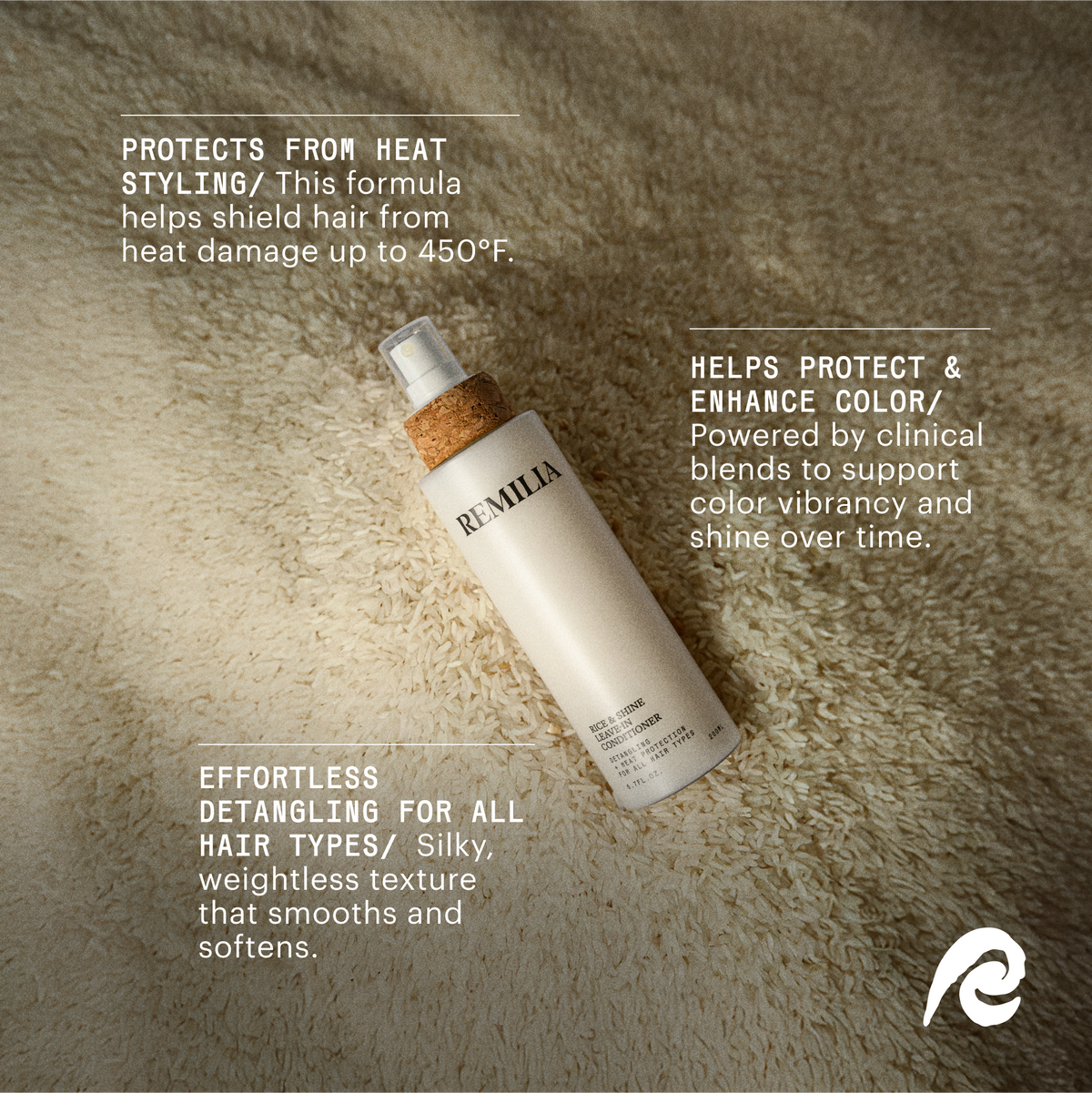 Revitalisant sans rinçage Rice & Shine