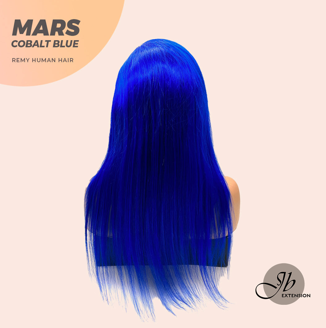 JBEXTENSION Real Human Hair 18 inches 13X5 Lakefront Free Parting 150 Density MARS ( Cobalt Blue )
