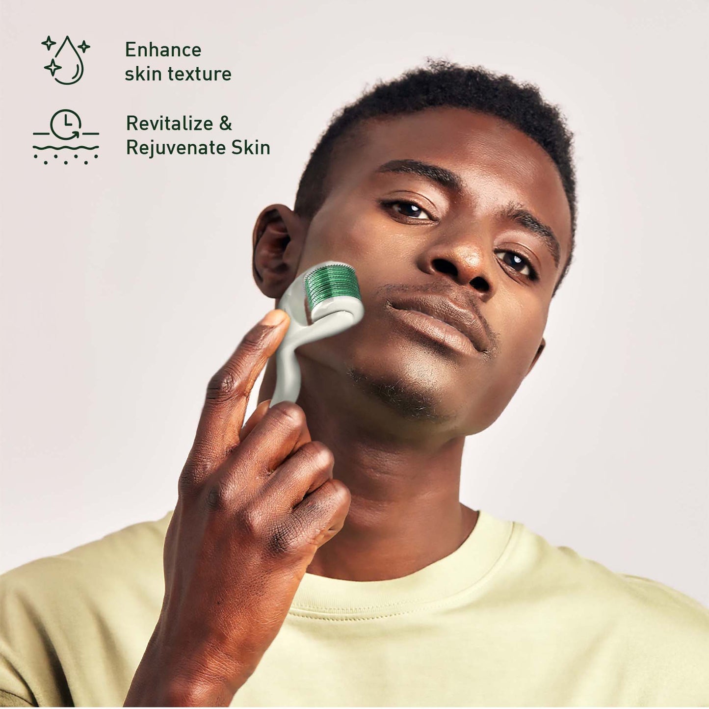 Cepillo de limpieza facial avanzado, set de suero antiedad y rodillo de microagujas para piel sensible