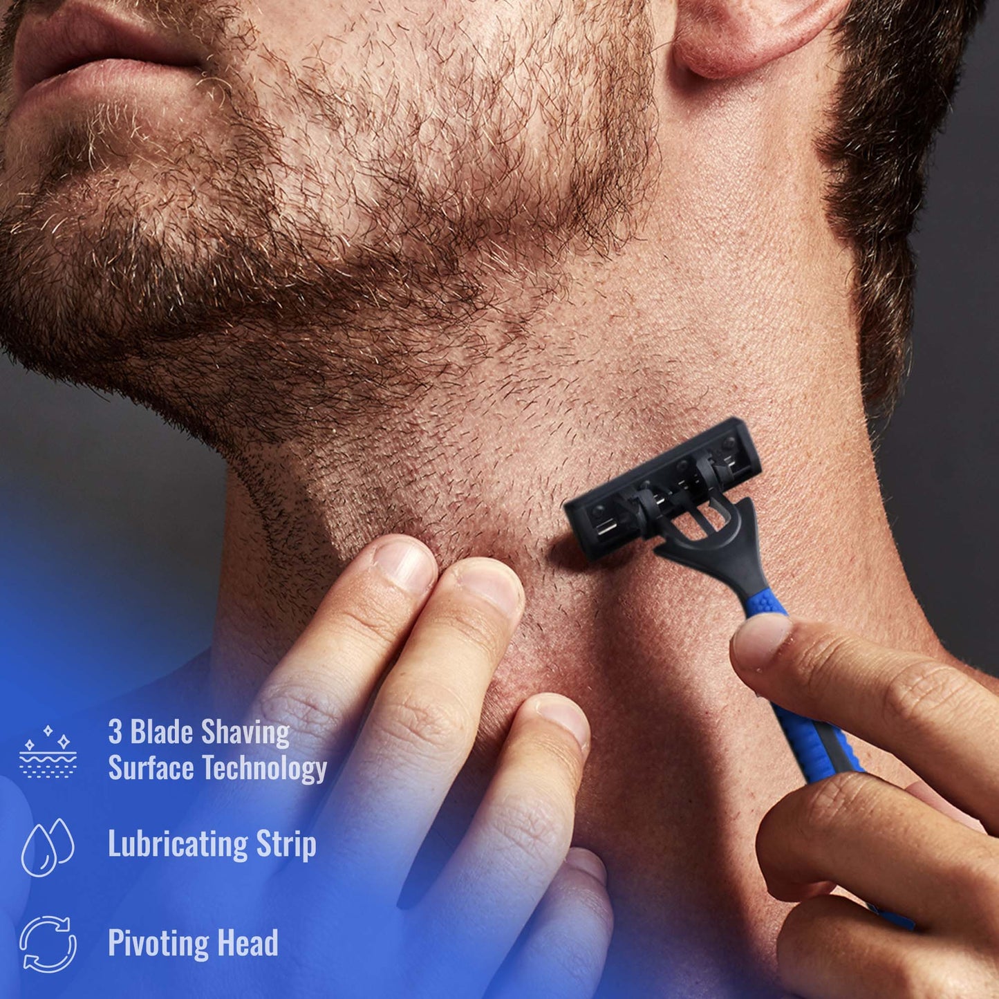 Mario Lopez 6 Disposable Razors - 3 Blade Shaving Surface Technology