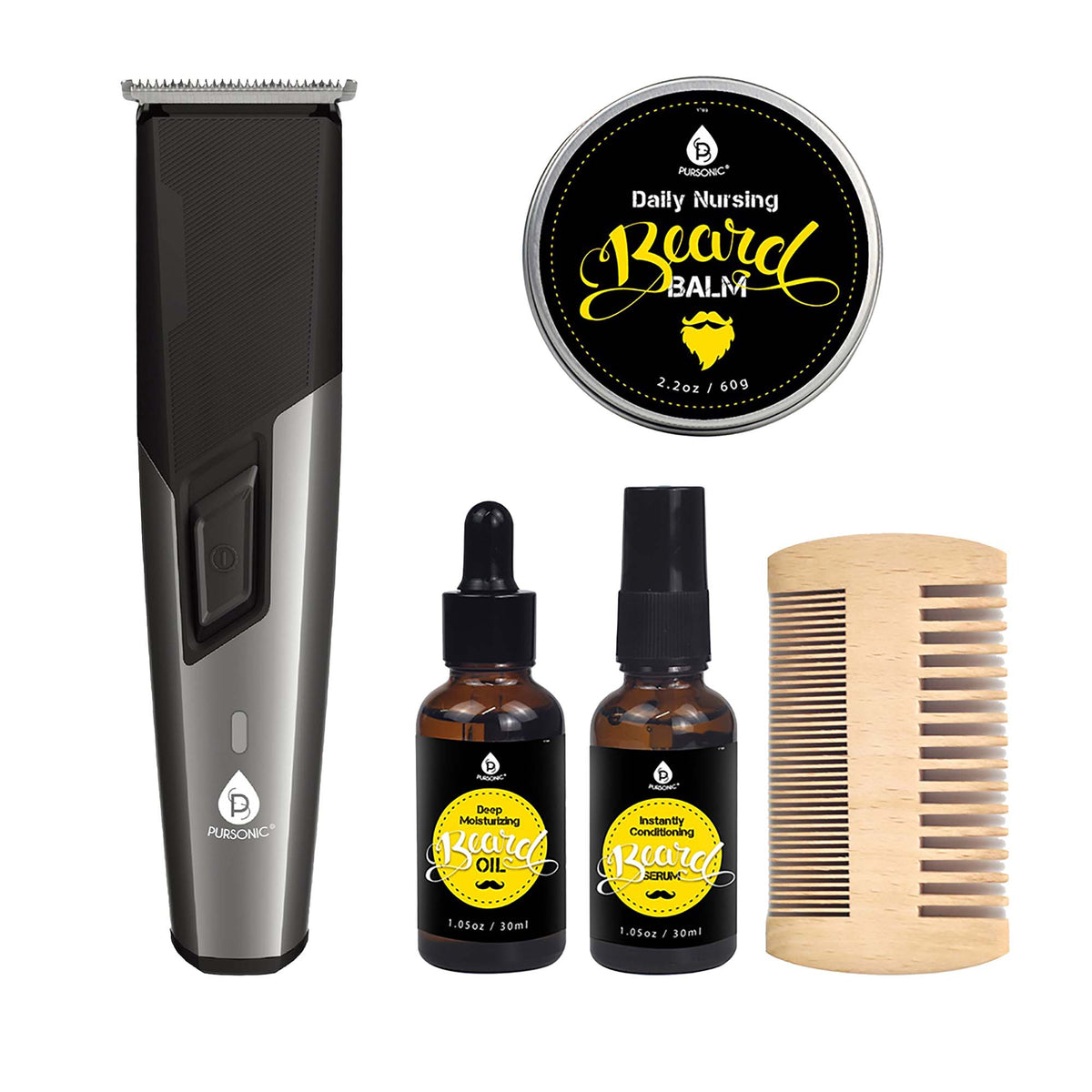 Kit completo para el cuidado de la barba y el cabello de Mario Lopez: afeitadora recargable para hombres.