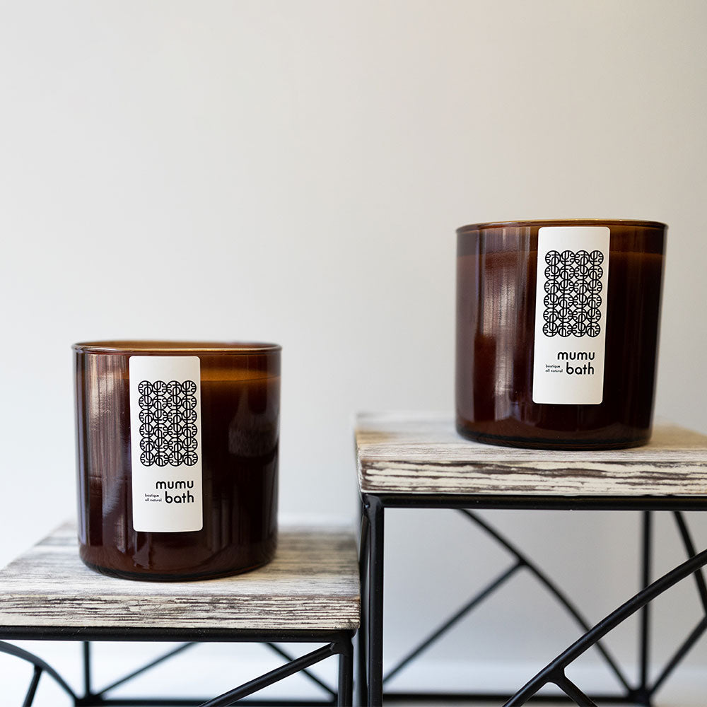 Luxe Natural Scented Candle in Amber Jar- Mt. Ali Taiwanese Tea