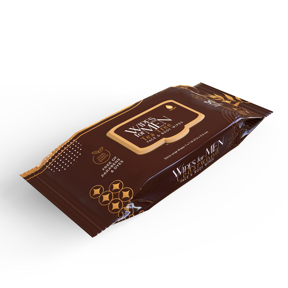 Toallitas faciales y corporales surtidas para hombres: cedro, árbol de té y eucalipto (paquete de 3, 150 toallitas)