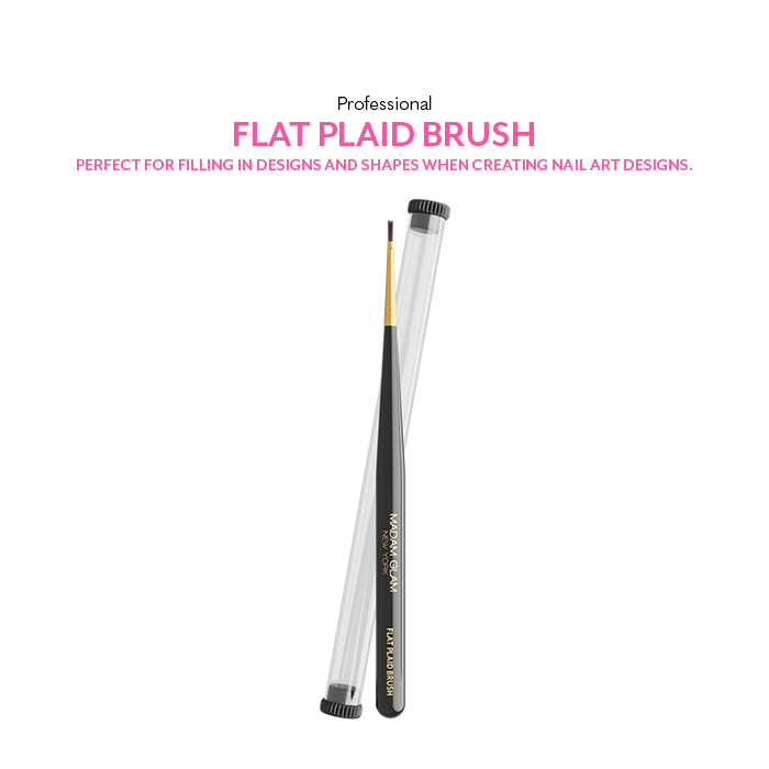 Professional Flat Plaid Nail Brush