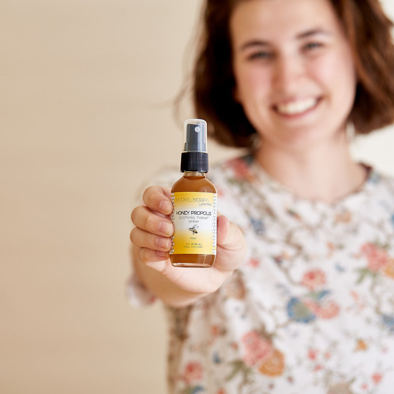 Spray para la garganta con miel y propóleo
