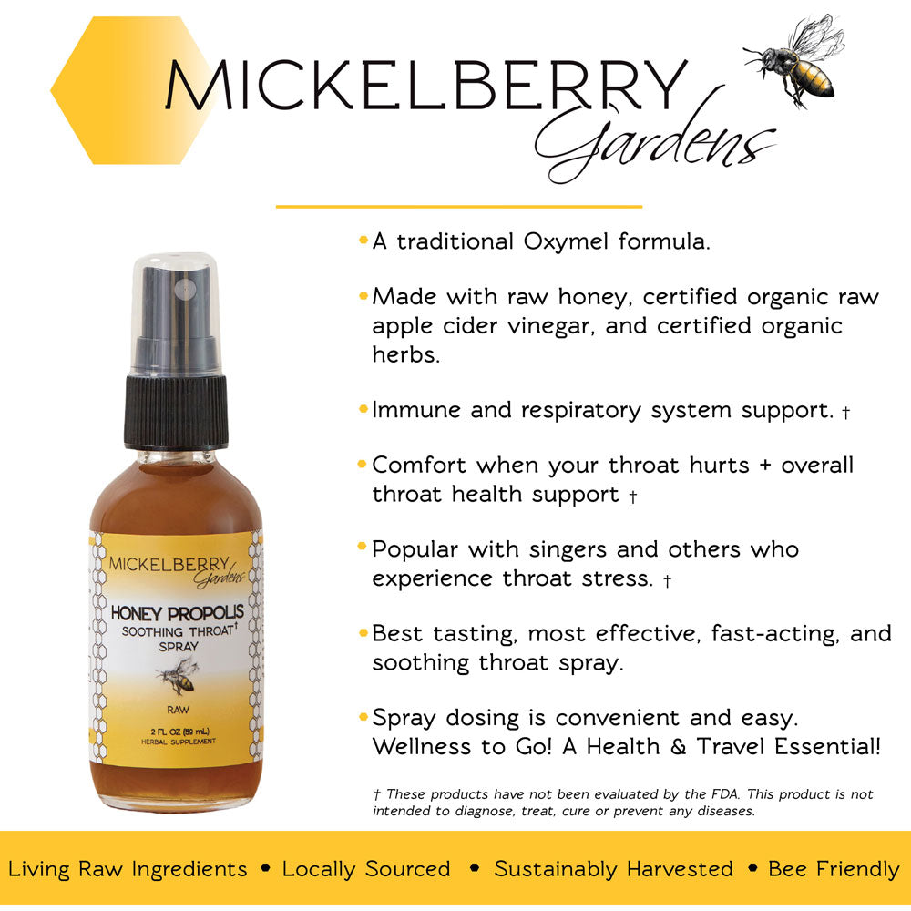 Spray para la garganta con miel y propóleo