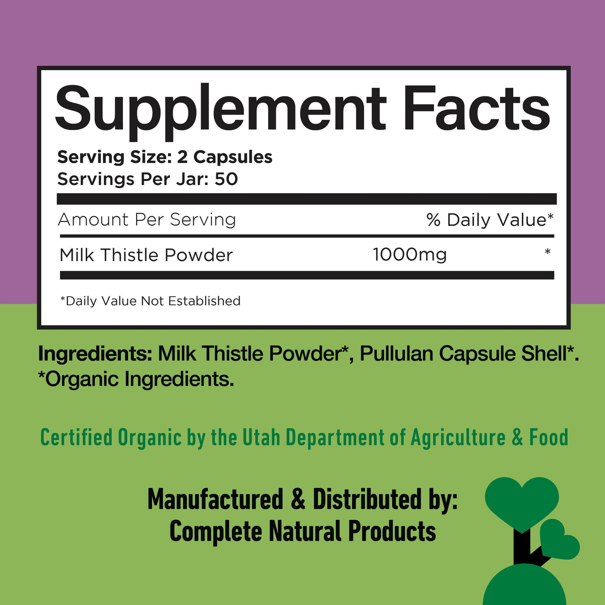 Organic Milk Thistle Capsules