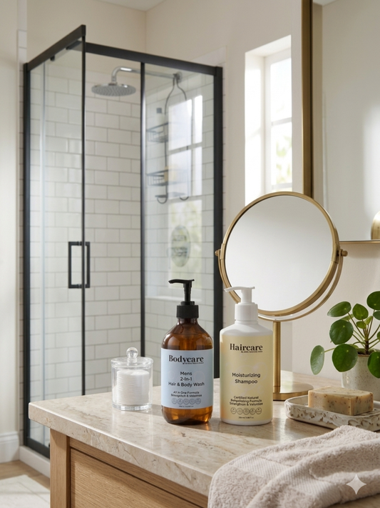 Men's 2-In-1 & Moisturising Shampoo — organic rose water, nettle, aloe, ginkgo & honey complex