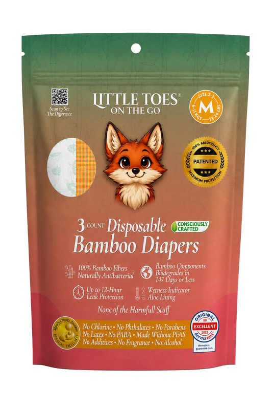 Little Toes On The Go Bamboo Diapers 3-Pack