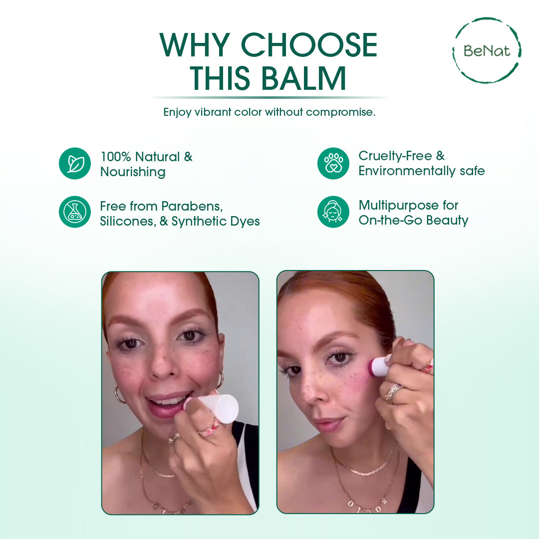 Lip & Cheek Bloom. Lápiz labial natural 2 en 1 para un color vibrante.