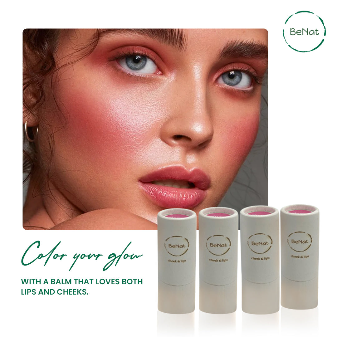 Lip & Cheek Bloom. Lápiz labial natural 2 en 1 para un color vibrante.